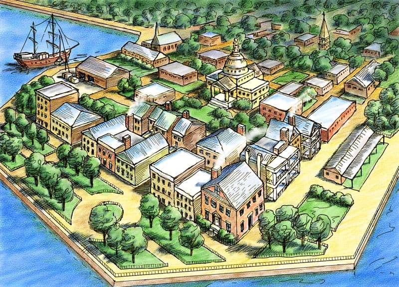 Aerial Map of Charleston, S.C.