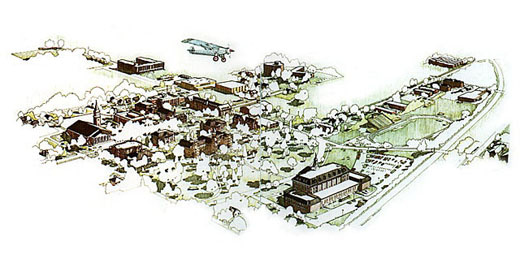 Wheaton College Campus Map Aerial View