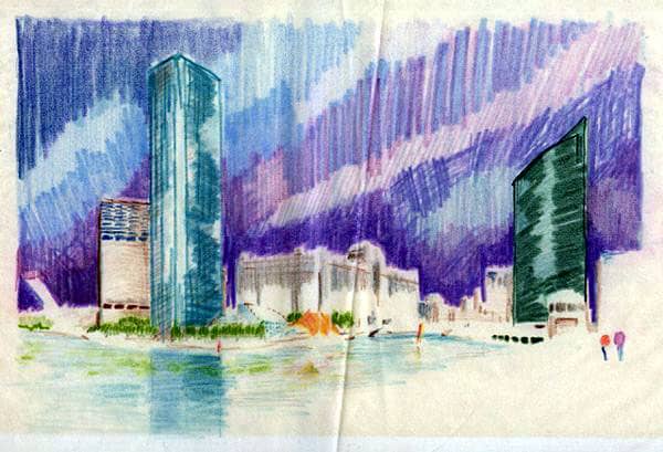 Wolf Point Concept Sketch