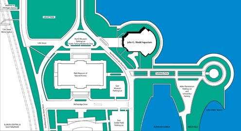 Shedd Aquarium & Oceanarium Campus Map