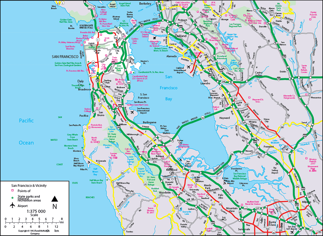 San Francisco Vicinity Map