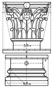Corinthian Column Dimensions