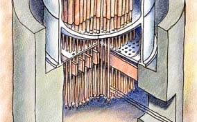 Nuclear Reactor Cutaway Illustration