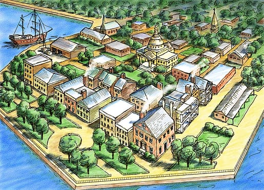 Charleston, S.C. - Aerial View Map